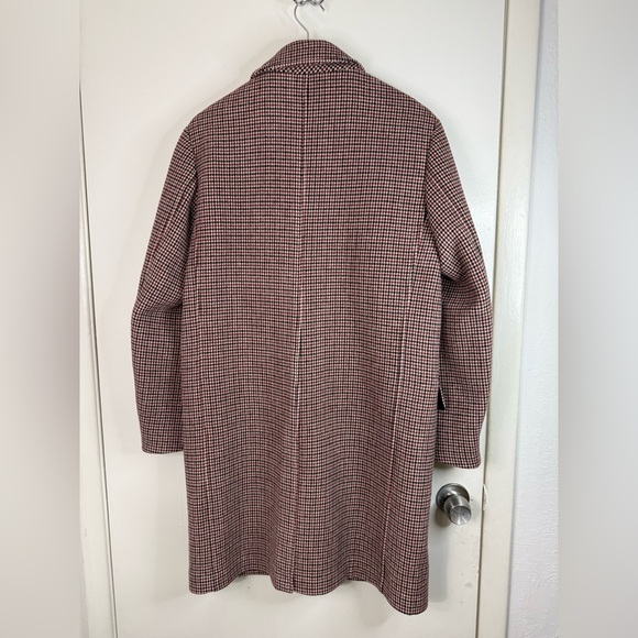 Mr. P, Mr. Porter Men’s, red, black and cream, houndstooth, virgin wool coat. L - Picture 7 of 10